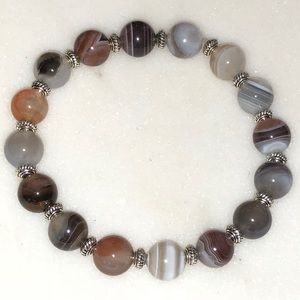 Energy Balancing Agate Stretch Bracelet